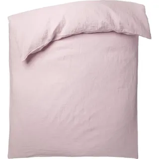 Zoeppritz Leinen-Bettdeckenbezug Stay Farbe powder rose Größe 155x220 - Rosa