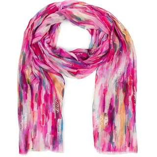 styleBREAKER Schal "Leichter Schal mit Streifen Farbverlauf Metallic" 1 Stk., pink