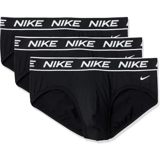 Nike All Day Micro Stretch Hip Brief, Unterwäsche für Herren (3er-Pack), Schwarz/Schwarz/Schwarz