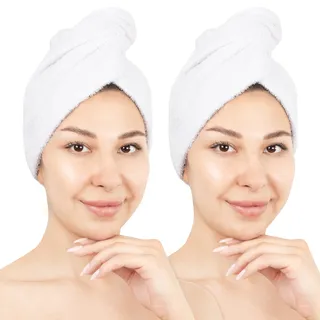 hammetex Turban-Handtuch 25 x 64 cm weiß