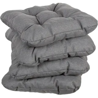 Gutekissen® Stuhlkissen gesteppt Polsterauflage Auflage für Stühle/Bänke für Haus und Garten Sitzauflage Gartenkissen Sitzkissen viele Farben PI1 (60x60, Grau, 1)