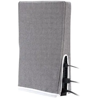 BNREOZA 1 Stück Console Waterproof Dust Cover, Staubschutzhülle für PS5, Anti Scratch Sleeve Protector für PS5 Konsole Digital und Regular (Grau)