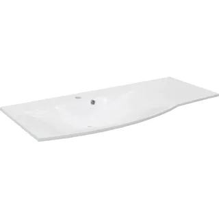 Fackelmann Waschbecken 115 cm Lugano links Weiß