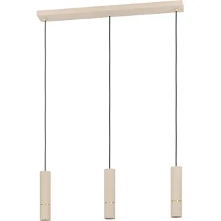 EGLO CAMINIA, Flexible Halterung, Messing, Sand, Sand, Stahl, Zylinder, Schwarz - Gold, Beige