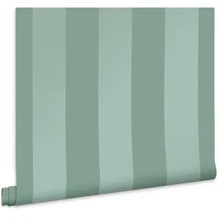 Laura Ashley Lille Pearlescent Stripe Vliestapete 52 cm x 10 m 0,3 kg Grün/Mint 34193