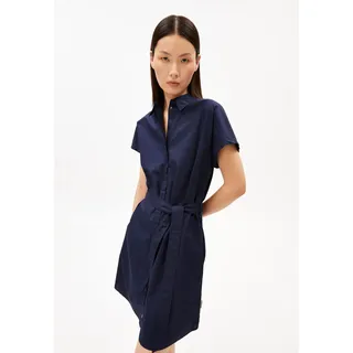 POPLIN LARISAANA MINI-KLEID |  100% Bio-Baumwolle - blau (L)