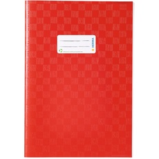 Bild Heftumschlag mit Baststruktur rot Kunststoff DIN A4