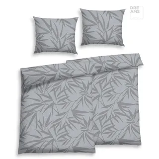 Florella Bettwäsche »Palomo, Soft-Touch Seersucker, 50 % Viskose (Bambus), 50 % Baumwolle« 4 Stk. tlg., silberfarben