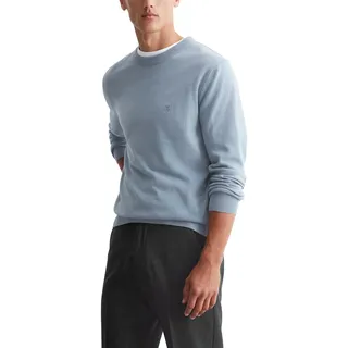 Marc O'Polo Herren Strickpullover mit Rundhalsausschnitt klassisch, Blau (Meltwater), S