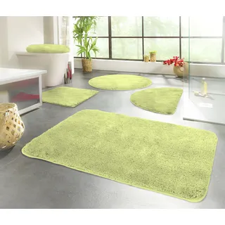 Badematte KINZLER "Chaozhou, Badvorleger, Badezimmer Teppich" Gr. 2, grün (kiwigrün), H:20mm, Polyester, Badematten, Badematte, Badteppich, Uni Farben, weich, als rechteckig, rund & Set erhältlich