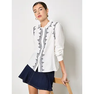 Apricot Klassische Bluse "Bluse" mit Stickerei, weiß