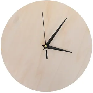 SOLUSTRE Holzwanduhrentafel wanduhr unvollendetes rundes Zifferblatt Bastel-Uhrensockel DIY Basteluhr Blanko-Uhren zum Basteln unvollendete Uhr zum Basteln Uhrensockel aus Holz Beige