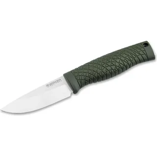 Böker Bronco Mini Outdoor Bushcraft Messer, CPM3V Klinge, TPE Griff, Grün - Grün