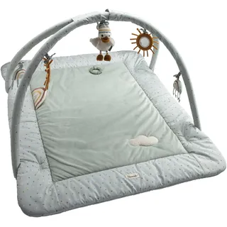 Krabbeldecke STERNTALER "Spielbogen ENTE Edda", Kinder, blau (helltürkis), Obermaterial: 60% Baumwolle CO. 40% Polyester PES., Wohndecken Krabbeldecke