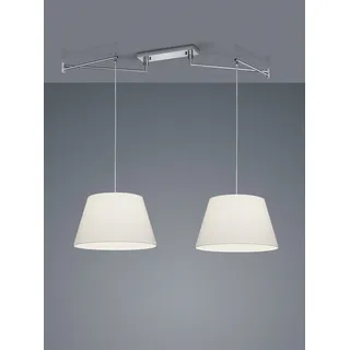 helestra CERTO Pendelleuchte chrom / Schirm chintz weiß #26/1847.04/9276