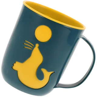 Supvox Zahnbürstenbecher Delfin Design Wiederverwendbarer Kunststoff Zahnputzbecher Für Kinder Badezimmer Und Reise Tragbarer Mundspülbecher 4.25X3.46X3.46In
