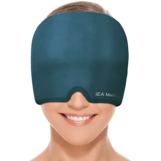 IEA Medical Migränemaske bei akuten Kopfschmerzen & Migräne, Kopfschmerztherapie, Migränekopfschmerz Maske 1 St blau