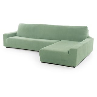 SOFASKINS® super elastischer Chaise Longue überzug, Sofabezug rechte Lange Armlehne, Sofa überzug atmungsaktiv, bequem und langlebig, Kompatible Abmessungen des Sofas (210-340 cm), Farbe türkis