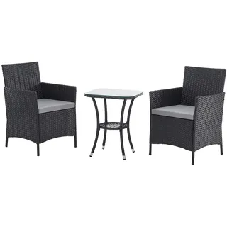 Svita Brooklyn Bistro Set 3-tlg. Schwarz