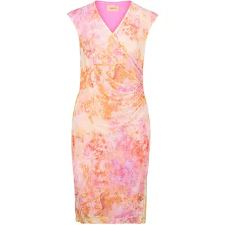 Bodykleid CARTOON "Casual-Kleid ohne Arm", Damen, Gr. 44, EURO, orange (orange, pink), 95% Polyester PES. 5% Elasthan EL., Kleider Bodykleid