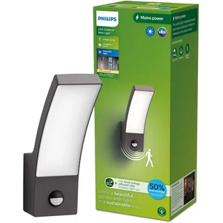 Philips Wandleuchte Aluminium 24,0 cm mit Bewegungsmelder IP44 anthrazit