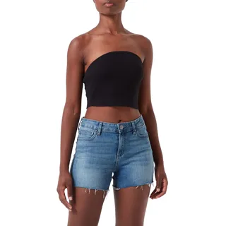 ONLY Damen Onlnessa S/L Bandeau Jrs Top, Schwarz, L EU