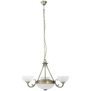 Rabalux 8543 Kronleuchter 5 Spots Marlene, E27-E14, bronze-silber-weiß, rund, Klassisch, ø800mm - Bronze