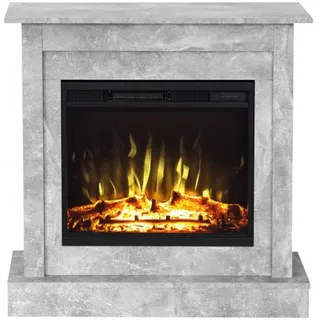 Aflamo LED Elektrokamin | Vigo | mit Heizfunktion | Beton