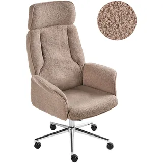 Beliani Bürostuhl Bouclé Braun