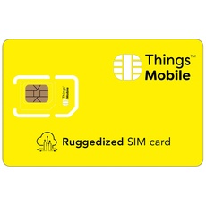 RUGGEDIZED/ROBUSTE SIM-Karte für IOT und M2M - Things Mobile - mit weltweiter Netzabdeckung und Mehrfachanbieternetz GSM/2G/3G/4G. Ohne Fixkosten UNT ohne Verfallsdatum. 10 € Guthaben inklusive