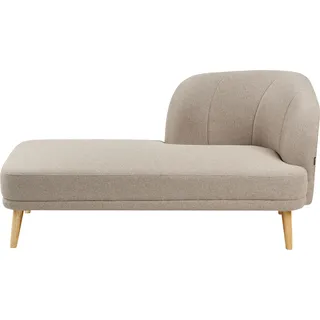 BELIANI Chaiselongue Hellbraun aus Stoff mit Holzbeinen Rechtsseitig Gepolstert Elegant Récamiere Wohnzimmermöbel - Braun