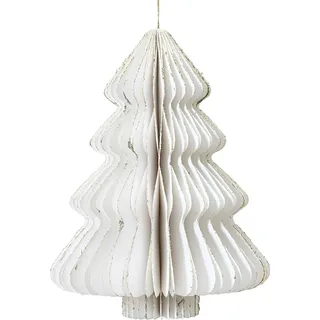 Wabenfigur Weihnachtsbaum 30x40cm mit Magnetverschluss 1 Stück Weiß - Weiß