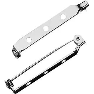 Broschennadel mit Steg und SV, platin, 38mm, SB-Btl 4Stück