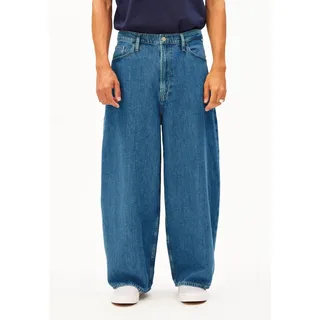 KAAVO LEINEN-MIX BAGGY JEANS |  Leinen-Mix - blau (34-32)