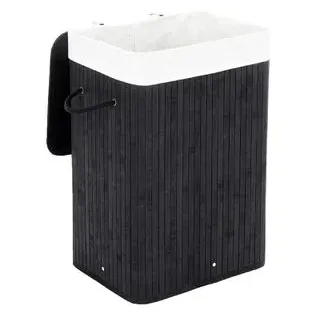 Songmics Wäschekorb 72 l schwarz