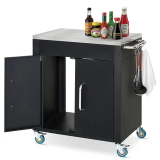 Homcom Küchenwagen Eisen, Edelstahl,