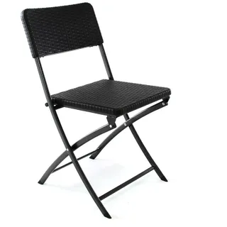 VCM Gartenstuhl »Klappstuhl Gartenstuhl Rattan-Optik« (), schwarz