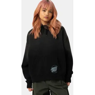 Kapuzensweatshirt SANTA CRUZ "IMPRINT MOON DOT HOOD", Damen, Gr. 8 (S), schwarz (schwarz wash), Obermaterial: 80% Baumwolle, 20% Polyester, Sweatshirts Kapuzensweatshirt