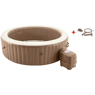 Intex Whirlpool »Pure SPA »Bubble««, (Set), inkl. PureSPA Reinigungs-Set, Bürste, Skimmer und Schrubbkissen Intex beige B/H/L: 196 cm x 71 cm x 196 cm