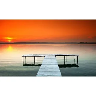 Papermoon "Sonnenuntergang am Plattensee", bunt,
