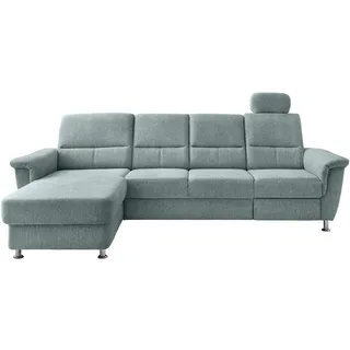 Livetastic Ecksofa , Blau , Textil , Uni , Ottomane links, L-Form , 292x165 cm , Made in Eu , Relaxfunktion, seitenverkehrt erhältlich, Rücken echt, USB-Anschluss, Herz-Waage-Funktion, USB-C-Anschluss , Wohnzimmer, Sofas & Couches, Wohnlandschaften, Ecksofas