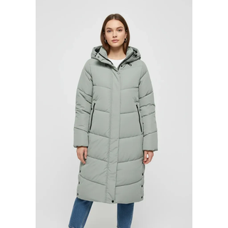 Steppmantel ONLY "ONLMAGGI LIFE LONG PUFFER CC OTW", Damen, Gr. M, grün (lilypad), Web, Obermaterial: 100% Polyester, unifarben, regular fit, Mäntel Steppmantel