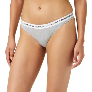 Tommy Hilfiger Damen String Cotton Thong Iconic, Gr. 36 (Herstellergröße: SM), Grau (Grey Heather BC05 004)
