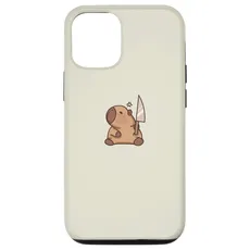Hülle für iPhone 12/12 Pro Süße Capybara mit Messer
