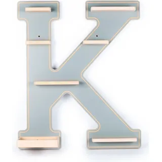 BOARTI Kinderregal Buchstabe K Holz grau