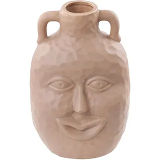 Beliani Blumenvase Porzellan beige Veria , Beige , Keramik , 26 cm , Dekoration, Vasen, Keramikvasen