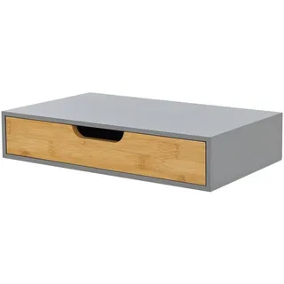 [en.casa] Wandregal Bokn 40 x 24 x 8 cm Grau