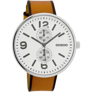 Oozoo Herrenuhr mit Lederband 46 MM Chamois/Braun C7075