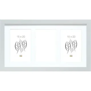 Deknudt Fotorahmen S66KD1 silber 3 Fotos 15x20 cm mit Passepartout - Silber