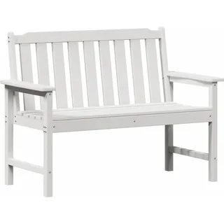 vidaXL Gartenbank Weiß 120 x 59 x 88 cm HDPE - Weiß